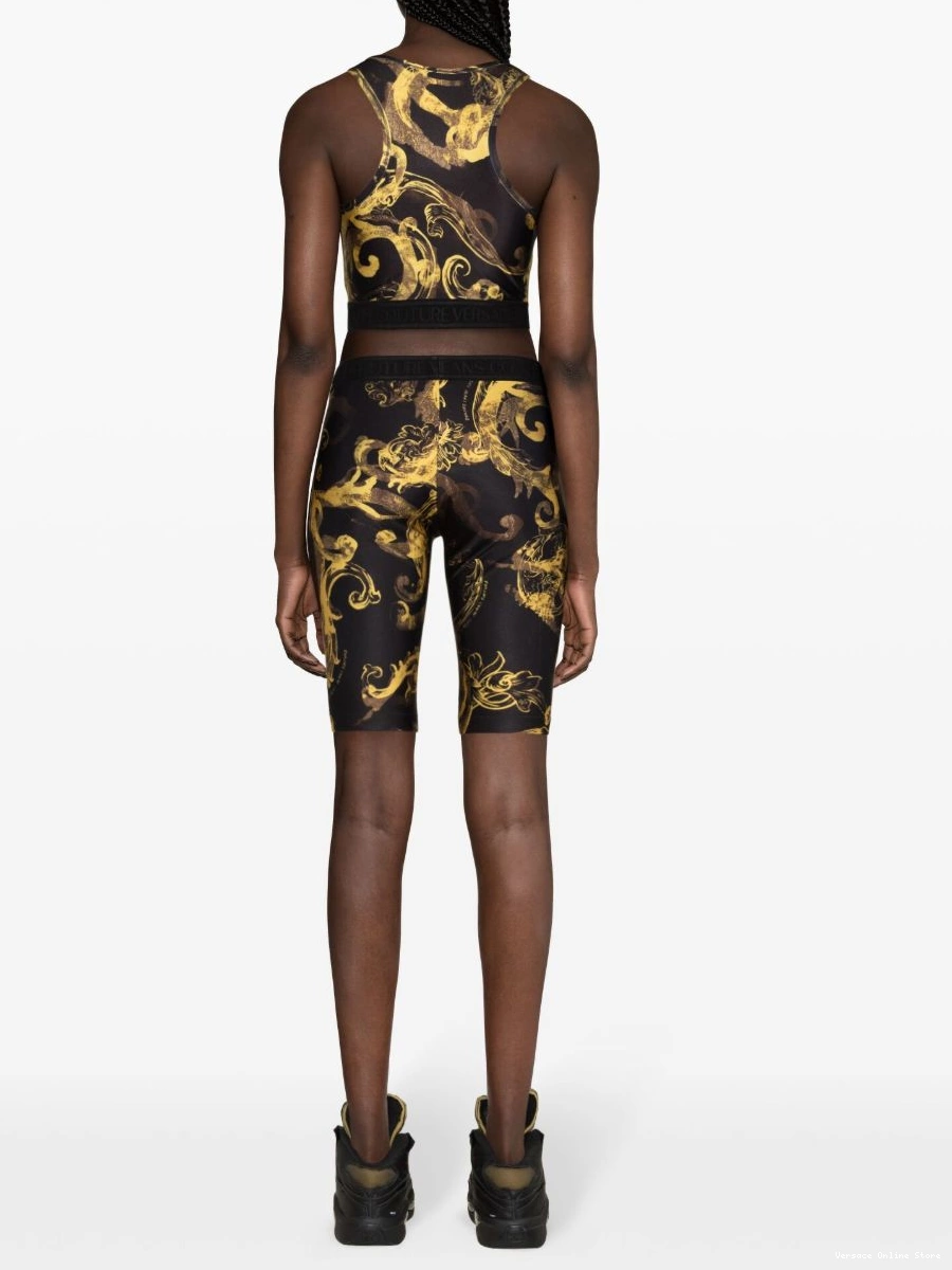 Affordable shorts Couture Jeans Women Watercolour printed Baroque Versace 0412
